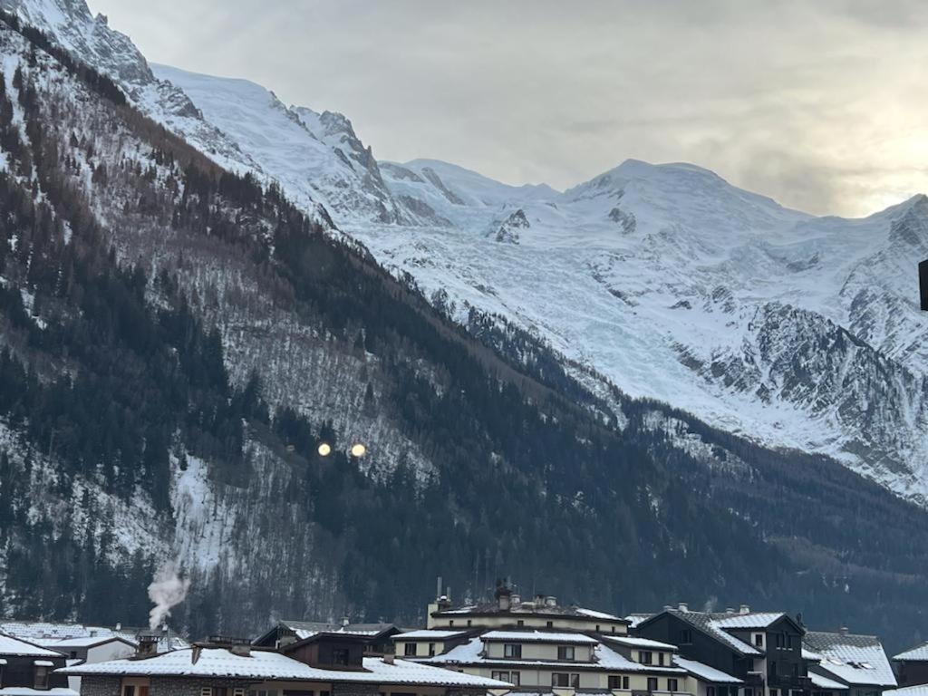 Studio Dent Du Caiman, Chamonix Hyper Centre, Parking, Vue Mont Blanc Bagian luar foto