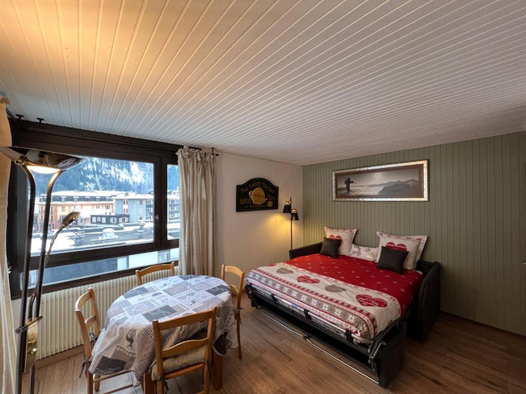 Studio Dent Du Caiman, Chamonix Hyper Centre, Parking, Vue Mont Blanc Bagian luar foto